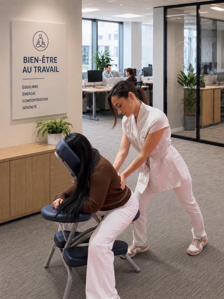 Massage sur chaise ergonomique Thryll
